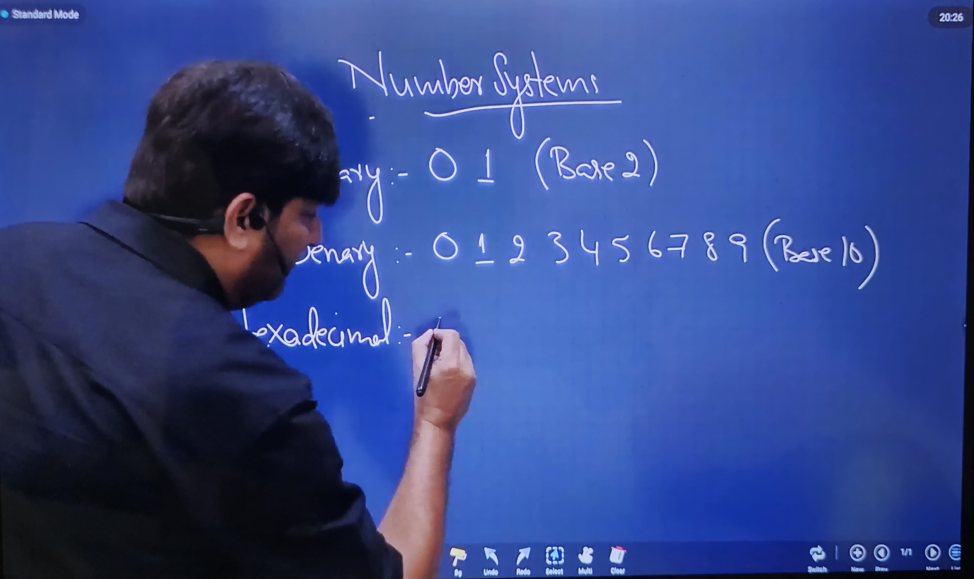 Minhas Rupsi teaching number systems in the LMS classroom